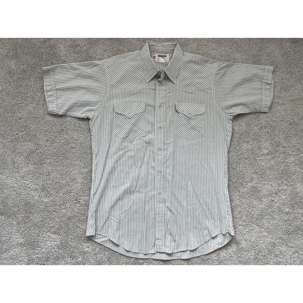 Vintage Ruddock Western Shirt Pearl Snap Classic Made In USA Large Cowboy Rodeo